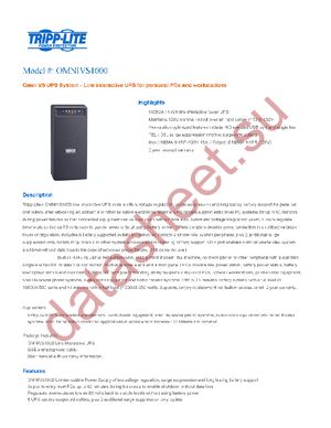 OMNIVS1000 datasheet  